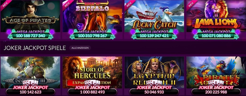 Jackpot.de Spiele Angebot